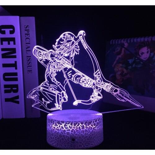 Gun Series Boy Shooting 3D LED Lamp White Cracked Base Acrylic Light Guide Plate Night Light for Children Festival Birthday Gift