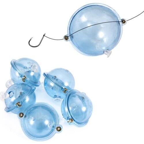 5 Pcs/Set Fishing Float Clear Round Balls Hollow Bubble Surface Floats Tackle Thrower ABS Plastic Outdoor Sea Fishing Accessory