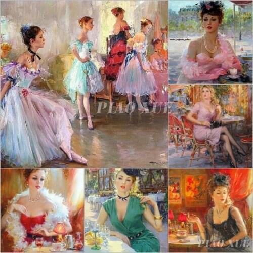 5d Embroidery Diamond Painting Elegant Lady Cross Stitch Mosaic Art Wall Decora For Home
