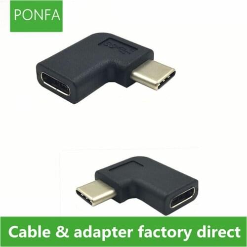 90 Degree USB TYPE C 3.1 Male to Female Extension Head adapter USB3.1 USB-C Male to USB-C Female