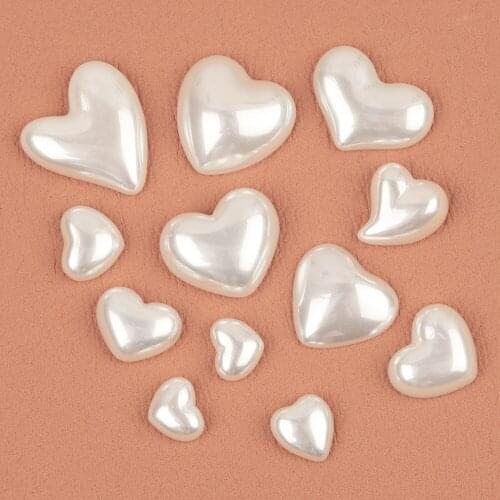 HAOSAW Jewelry Accessories/Imitation Pearl Patch/Choose/Smooth/Jewelry Findings & Components/Heart Shape/Hand Made/DIY Making
