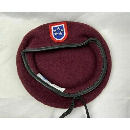 Us Army 82nd Airborne Division Wool Red Beret Officer 5 Star General Rank Hat Military Store