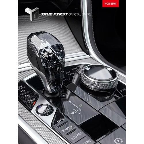 Car Accessories Crystal Gear Shift Knob and Multimedia Knob and Start-stop Button Set For BMW 8 Series G14 G15 G16 2019-2021