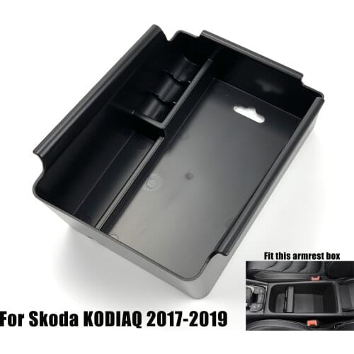 Automobile Armrest Storage Box For Skoda Superb Octavia A7 KODIAQ Center Console Container Organizer car Accessories