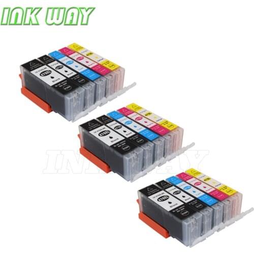 INK WAY 15PCS PGI-470 CLI-471 full Ink Cartridge For Canon PIXMA MG6840 MG5740 TS5040 printer PGI470 CLI471 ink cartridge