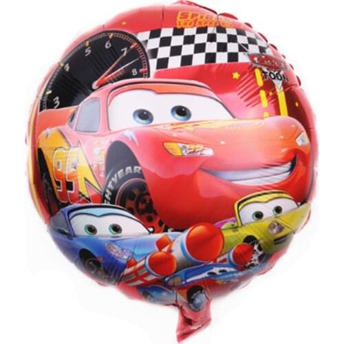 15pcs Disney Cars Lightning McQueen Theme 18 inch Aluminum Film Balloon Cartoon Birthday Party Decorations Baby Shower Supplies
