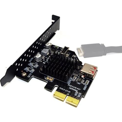 Add On Card Pci Express 3.0 Usb 3.1 Pci-E Card Pcie Usb Adapter Raiser Type-E Usb3.1 Gen2 10Gbps+Usb2.0 Expansion Card ASM3142