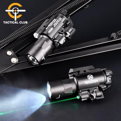 WADSN X400U Tactical Scout light 510 lumens Army X400 Ultra Night Weapon Light with Green Laser Pistol Gun Flashlight Picatinny
