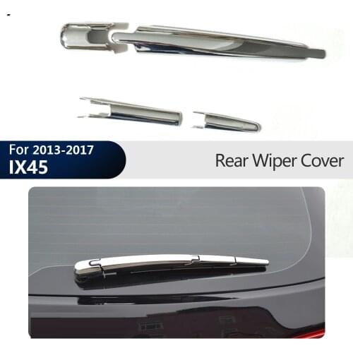 Chrome Rear Window Wiper Cover Trim For Hyundai Santa Fe IX45 2013 2014 2015 2016 2017