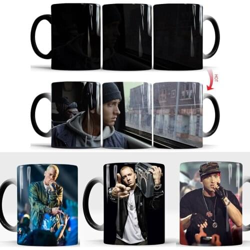 Eminem Ceramic Magic Color Change Milk Coffee Tea Mug Hot Cold Heat Sensitive Cup Best Gift