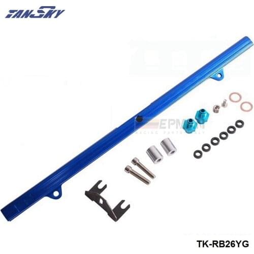 For Nissan Skyline BNR32/R33/34 GTR/R34 88-ON RB26 Top feed Injector Fuel Rail Turbo Kit Blue Aluminium Billet TK-RB26YG