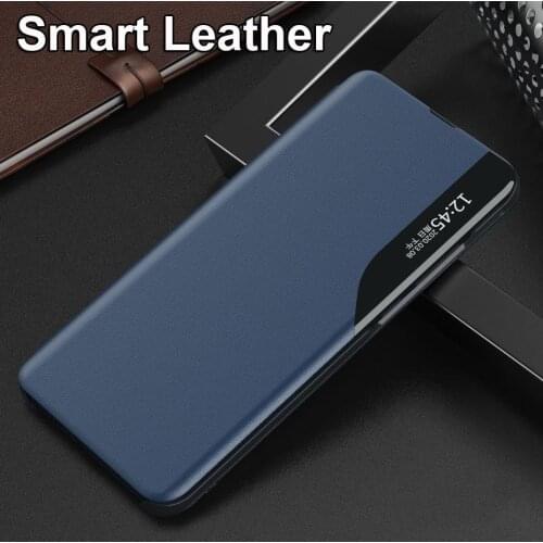 Leather Smart Window View Flip Covers Case For Samsung Galaxy S20 FE S8 S9 S10 Plus Note 10 Lite 9 8 20 Ultra Magnet Stand Coque