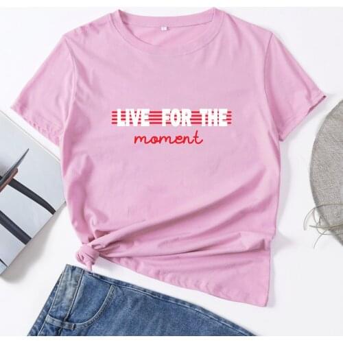 Summer Womens Star Moon Design T-Shirt Casual Cotton Short Sleeve Top