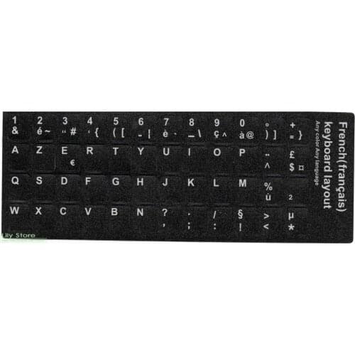 For laptop desktop keyboards Stickers with NIKTO paper 1000pcs/lot French Keyboard Sticker Franch AZERTY