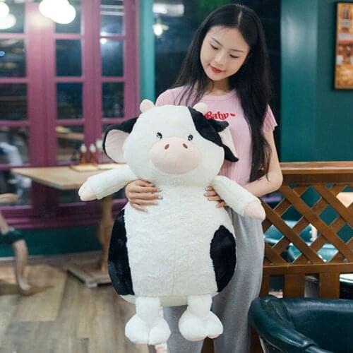 New Cartoon Cow Doll Cute super Cute Animal Toy Ox Year mascot decoration gift 28inch 70cm DY50928