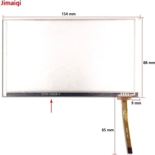 New for 6.2'' inch 4pins FPC-1582 ZCR-1582B-5 gps Touch Screen resistance Digitizer glass panel lens 154mm*88mm touchpad