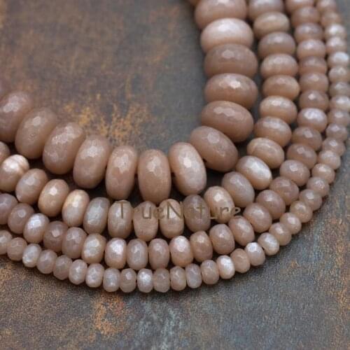 New Fashion Wholesale Sunstone Beads Jewelry Faceted Rondelle Sun Stones Loose Beads In Various Size BE5950