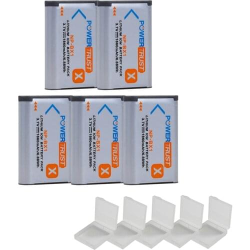 NP-BX1 Battery 3.7V 1860mAh NPBX1 BX1 for Sony RX100 II/III/IV/V/VA/VI/VII Series M8 and Cyber-shot DSC-HX50V HX300 RX1 HX95