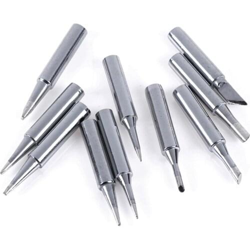 10Pcs/Lot Constant-temperature Common Solder Soldering Iron Tip For 900m 963 Station 10 Different Sizes