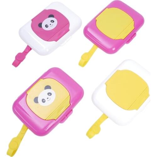 ISKYBOB Portable Baby Wipe Case Box Stroller Kids Wet Wipe Dispenser Travel Case Tissue Boxes Travel Accessories Table Decors