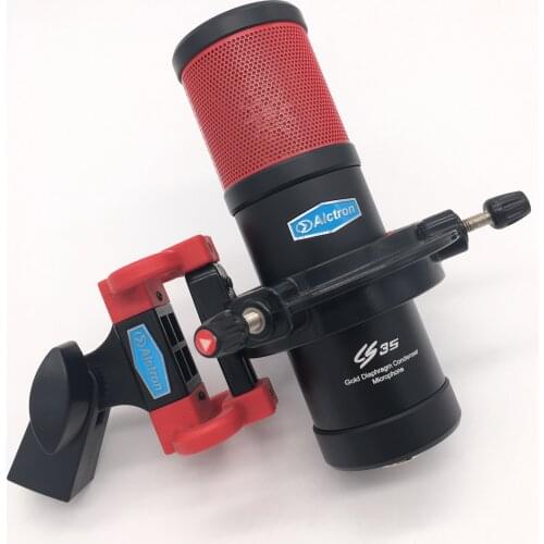Alctron CS35 professional condenser microphone for stage performance and studio recording with shock mount and pop filter