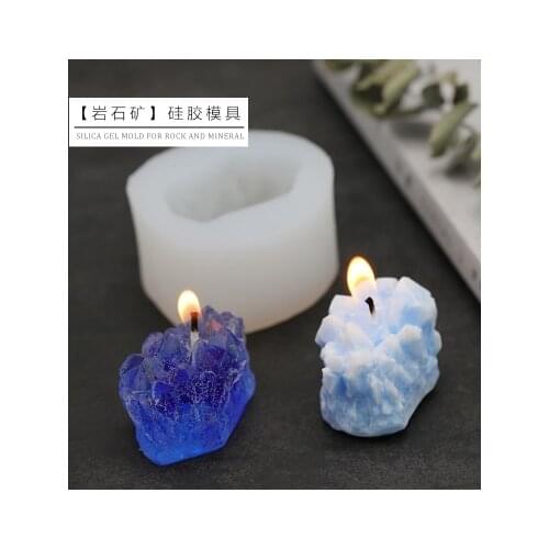 PRZY Silicone Mold Stone Soap Molds Rock Mine Mold Aromatherapy Mold Gypsum Chocolate Candle Molds Cake Mould Clay Resin