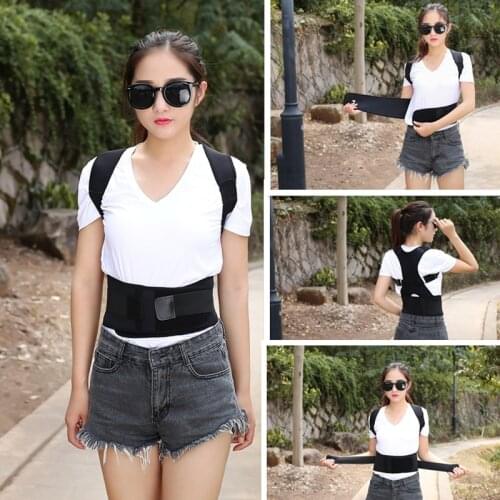 Adjustable Magnetic Posture Correction Belt Support Frame Orthopedic Back Support Belt Correction Round Shoulder Hunchback