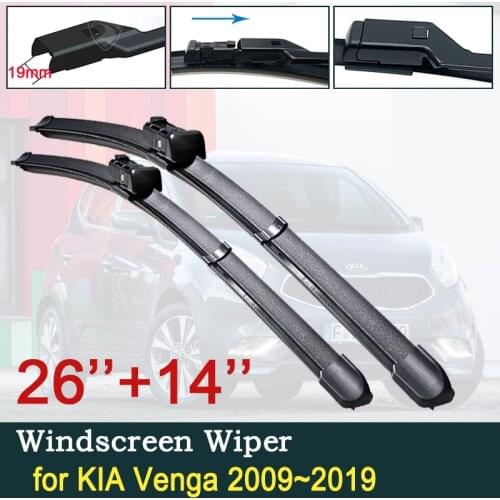 For KIA Venga 2009~2019 YN Car Wiper Blade Windscreen Wipers Car Accessories 2010 2011 2012 2013 2014 2015 2016 2017 2018
