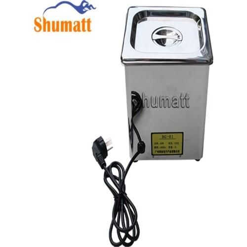 SHUMAT 304 Stainless Steel Ultrasonic Tank Cleaner 2L 80W 40 kHz Cleaning Machine for Common Rail injectors and Pumps CRT006