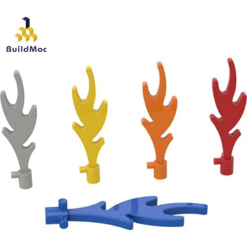 BuildMOC Compatible Assembles Particles 6126 Great Flame Building Blocks Parts DIY LOGO Educational