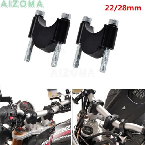 Universal Black Motorbike CNC Handlebar Riser Kit for Harley Chopper Bobber Honda Yamaha Suzuki Dirt Bike 22mm 28mm Dirt Bike