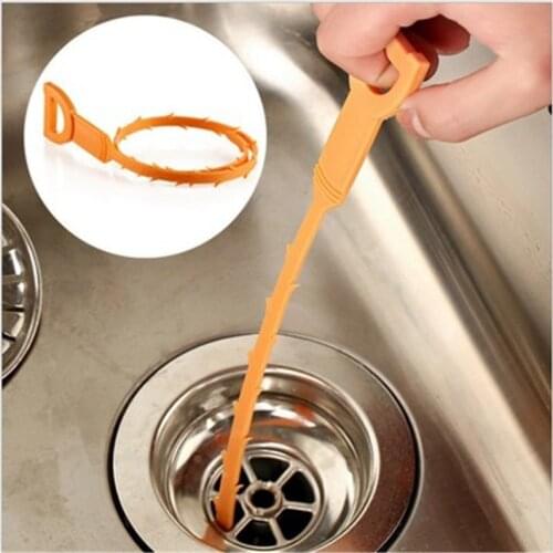 2PCs Kitchen Sink Cleaning Hook Sewer Dredging Device Pipe Hair Dredging Tool Removal Sink Cleaning Tool Pipe Cleaner