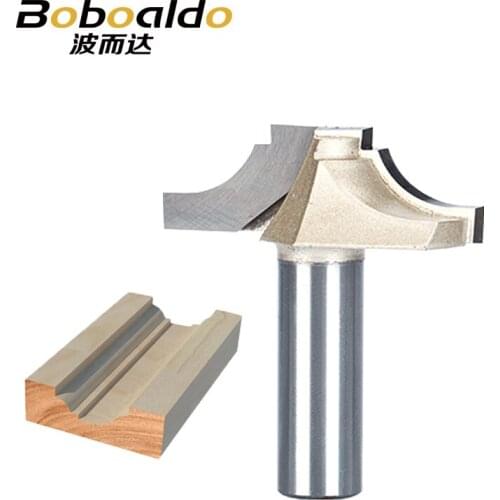 1pc 1/2 Shank Trimmer Router Bits For Wood Tungsten Carbide Woodworking Engraving Endmill Tools For Hard Wood MDF