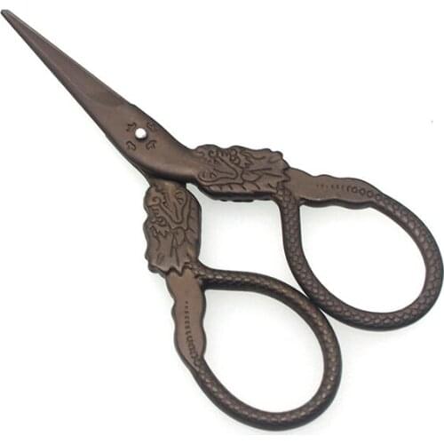 1pcs 10.2*5cm Retro Sewing Scissors Tailor Dragon Stainless Steel For Fabric Craft Household Tijeras De Costura TS8708