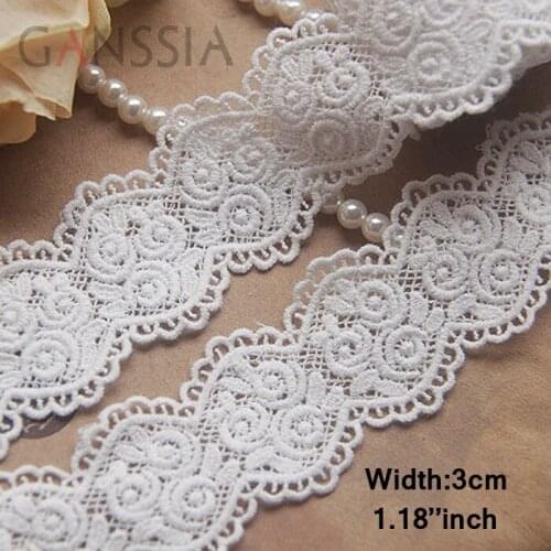 1yrd/lot Width:3.0cm Beautiful rose design lace trims Water soluble cotton lace Garment embellishment accessories(ss-465)
