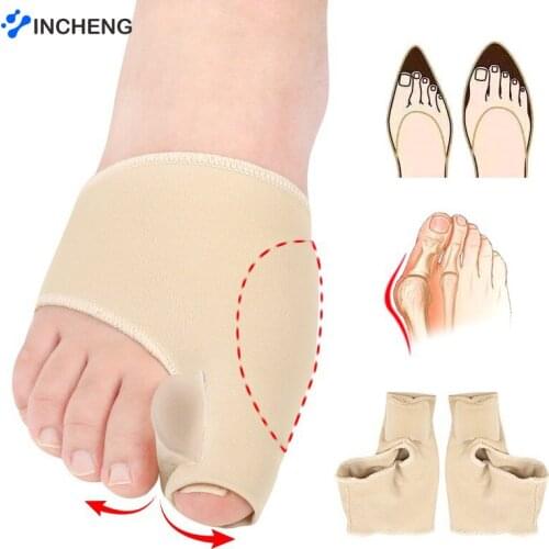 2Pcs Feet Care Big Toe Hallux Valgus Corrector Orthotics Bone Thumb Adjuster Correction Pedicure Socks Bunion Straightener