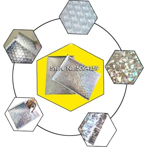 50pcs out size 23x30cm Sliver laser Bubble Envelope Bubble Bag Bubble Film Envelope Shock Bag Padded Envelope Mailing Bag