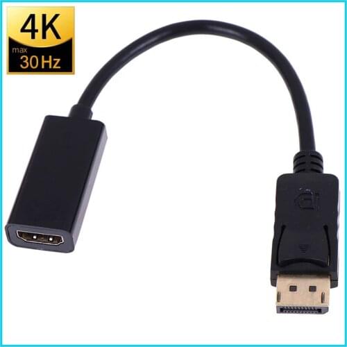 4K DisplayPort to HDMI-compatible Adapter Converter Display Port Male DP to Female HD TV Cable Adapter Video Audio For PC TV