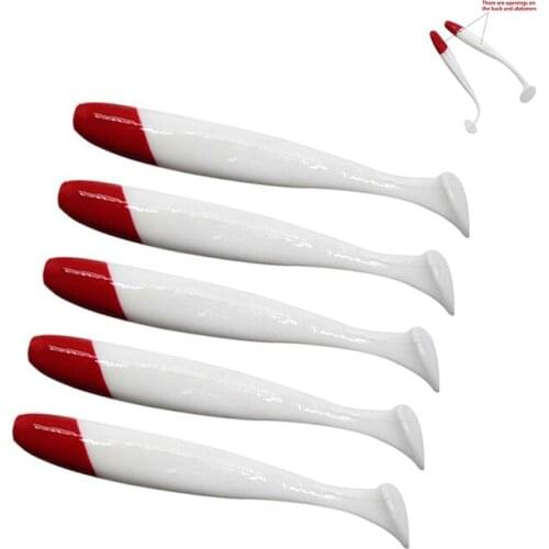 5pcs Soft Lure 5.5/7/9cm Silicon Swimbaits Isca Artificial Worm Soft Bait Fish Wobblers Bass Carp Flying Fishing Lure T Tail