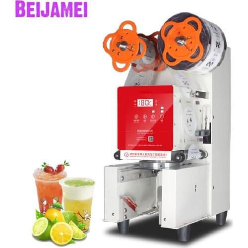 BEIJAMEI Milk tea shop electric cup bottle sealing machine desktop automatic manual cup sealer machine for sale