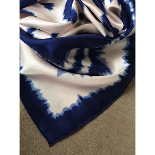 Large Square 100% Silk Scarf Shawl Head Scarves for Women Fashion Foulard Wraps