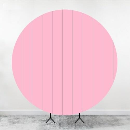 Wood Theme Wedding Backdrop Bridal Shower Party Decoration 18th Birthday Circle Round Background Pink Baby Shower Custom Name