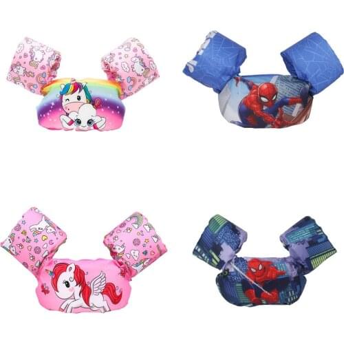 Baby Puddle Jumper Swim Ring Children Water Sports Swimsuit Float Cartoon Arm Sleeve Life Jacket Safety Swimming Training Float