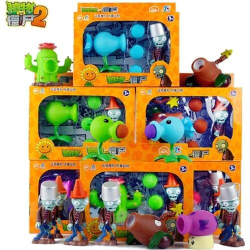 Peashooter Pvc Action Anime Figure Model Pea Shooter Snow Pea Shooting For Boys Ones Gift