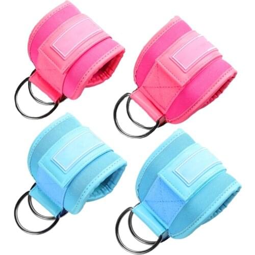 Fitness Thigh Straps Padded D-Ring Ankle Strap Leg Cuffs for Gym Men&Women G99D