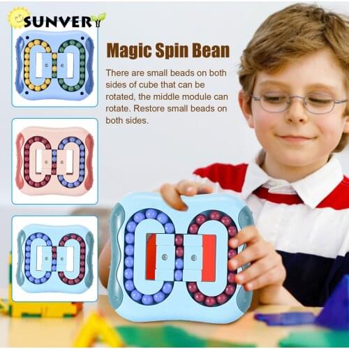 2021 Infinity Cube Magic Fidget toys Bean 3D Magnetic Puzzle Children Tangle Fidget Race Cube creative Educational Brain Toys
