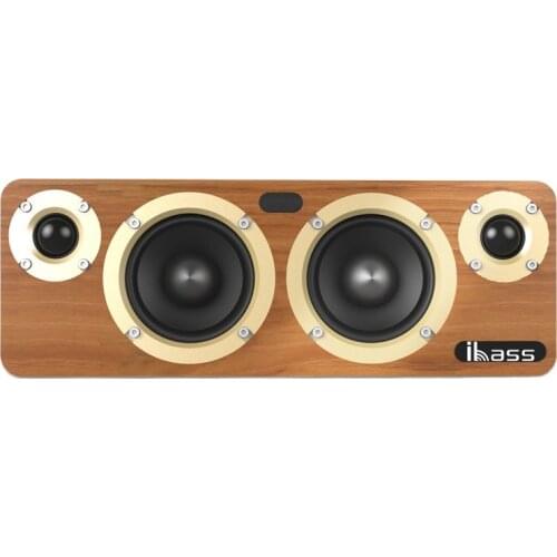 Maximum Power 120W Portable Wooden Bluetooth Speaker HIFI3D Stereo Surround Subwoofer Mobile Computer Coaxial Live K Song Audio