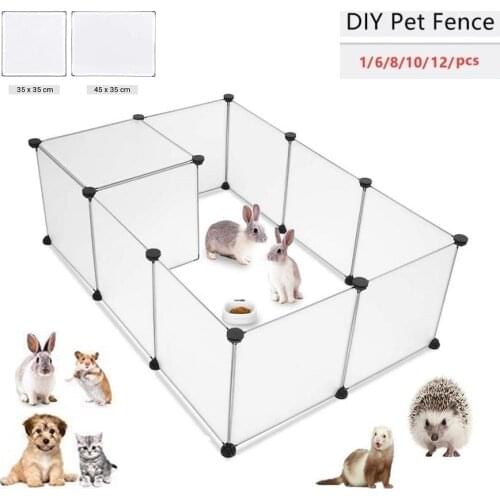 Small Pet Playpen Portable Resin Pet Yard Fence Puppy Crate Kennel for Dog Cat Kitten Rabbit Ferret Guinea Pig Bunny Hedgehogs