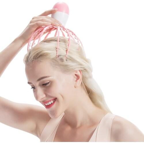 Scalp Head Massager Electric Claw Alleviate Fatigue Vibration Anti Stress Massage Rechargeable Battery Device For Stress Relax