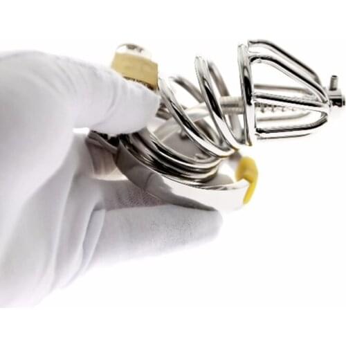 For Men Penis Ring Penis Lock Stainless Steel Cock Cage Chastity Device Belt Tool Restraint Sex Toys C003 3 Sizes Choose